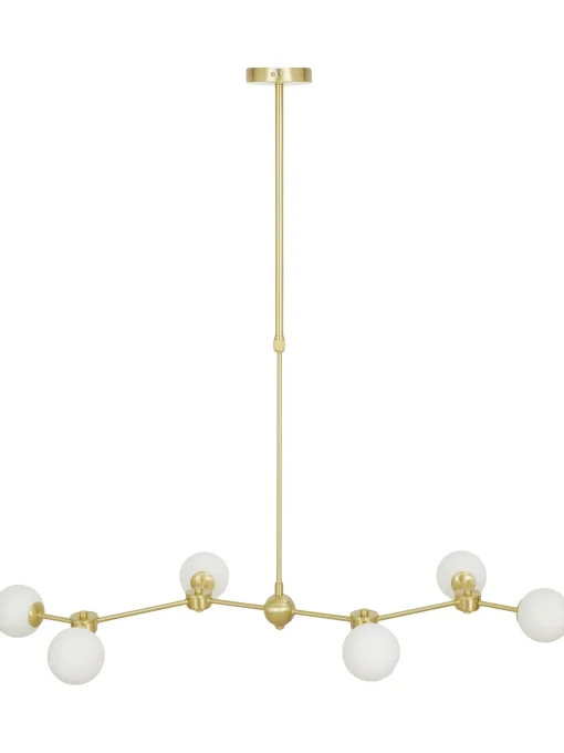 Lampada Grande A Sospensione In Vetro Opale Aurelia