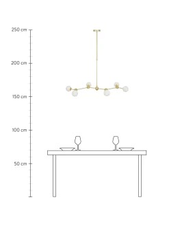 Lampada Grande A Sospensione In Vetro Opale Aurelia