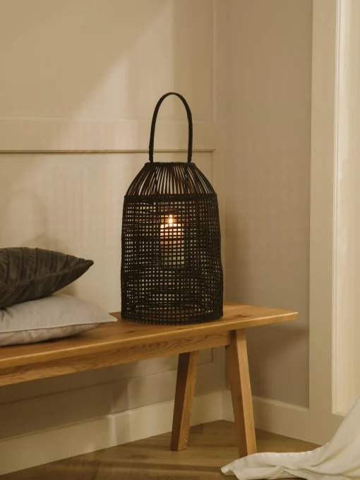 Lanterna Fatta A Mano In Rattan Hazel