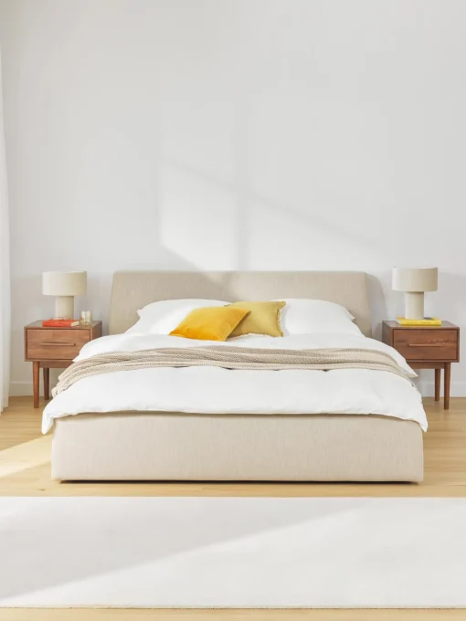 Letto Imbottito Con Contenitore Cloud