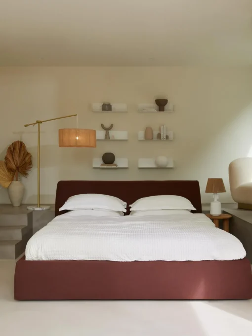 Letto Imbottito Con Contenitore Cloud
