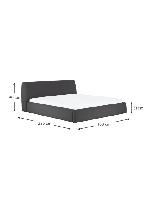 Letto Imbottito Con Contenitore Cloud
