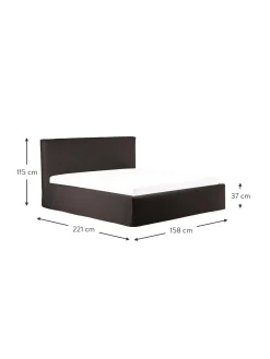 Letto Imbottito Con Contenitore Feather