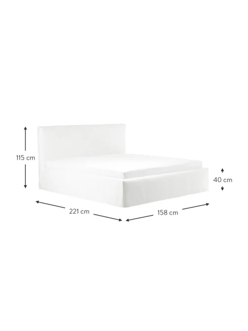 Letto Imbottito Con Contenitore Feather