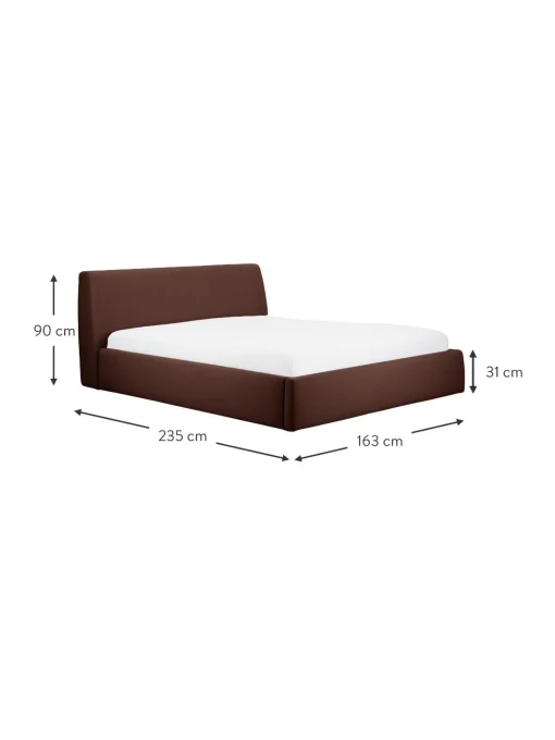 Letto Imbottito Con Contenitore Cloud