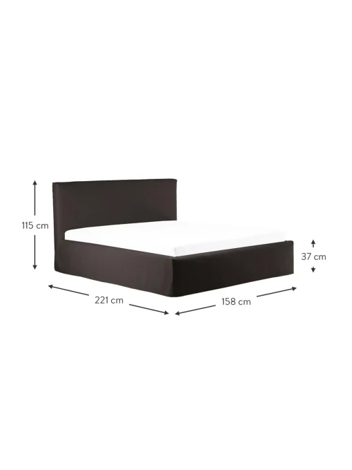 Letto Imbottito Con Contenitore Feather