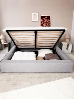 Letto Imbottito Con Contenitore Lennon