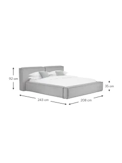 Letto Imbottito Con Contenitore Lennon
