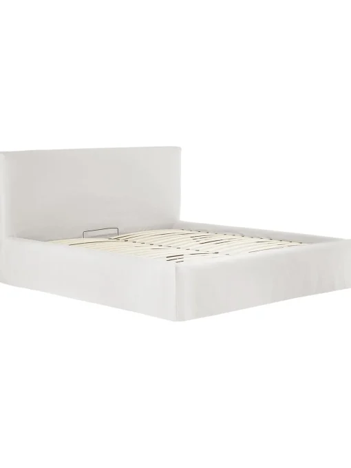 Letto Imbottito Con Contenitore Feather