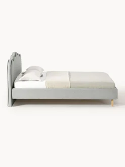 Letto Imbottito Con Testiera Ondulata Romy