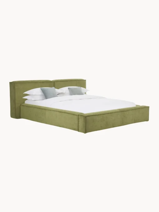 Letto Imbottito In Velluto A Coste Lennon