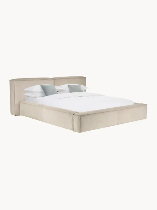 Letto Imbottito In Velluto A Coste Lennon