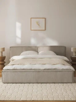 Letto Imbottito In Velluto A Coste Lennon