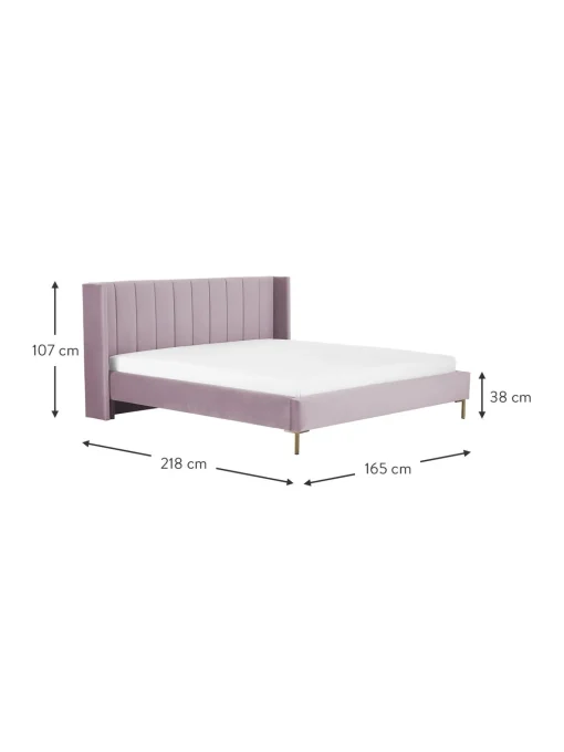 Letto Imbottito In Velluto Dusk