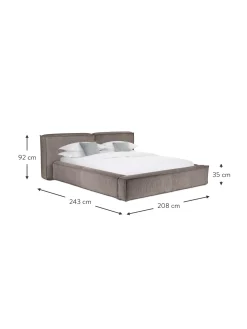 Letto Imbottito In Velluto A Coste Lennon