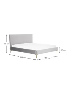 Letto Imbottito In Velluto Peace
