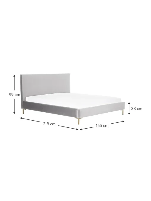Letto Imbottito In Velluto Peace