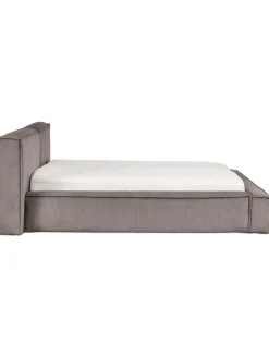Letto Imbottito In Velluto A Coste Con Contenitore Lennon