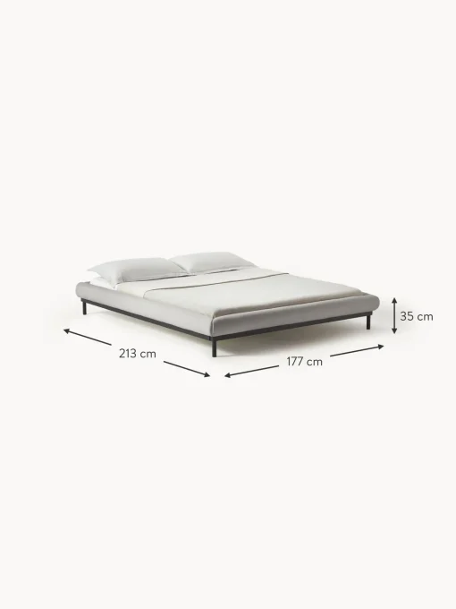Letto Imbottito Senza Testiera Meya