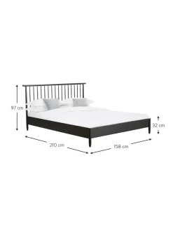 Letto In Legno Di Pino Massiccio Con Testiera Windsor