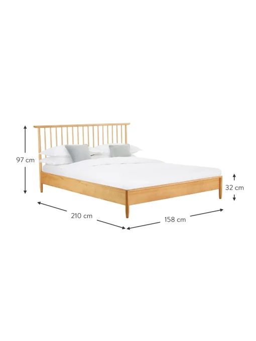Letto In Legno Di Pino Massiccio Con Testiera Windsor