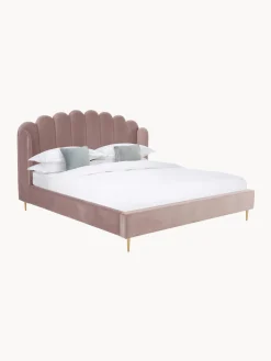 Letto Matrimoniale Imbottito In Velluto Glamour