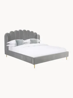 Letto Matrimoniale Imbottito In Velluto Glamour