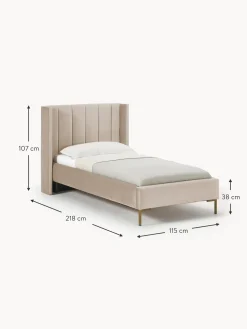 Letto Singolo In Velluto Dusk