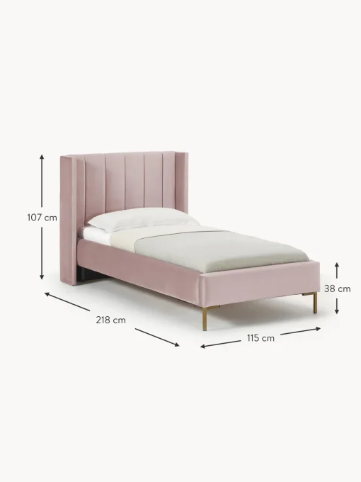 Letto Singolo In Velluto Dusk