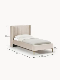Letto Singolo In Velluto Dusk