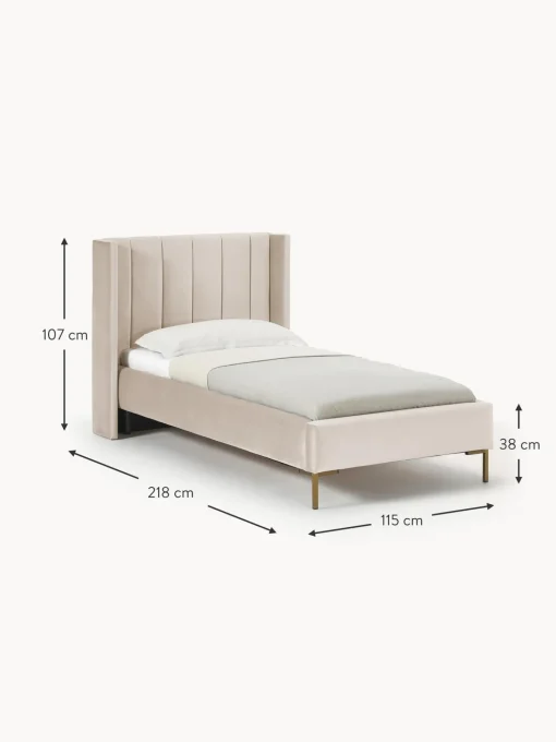 Letto Singolo In Velluto Dusk