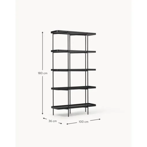 Libreria Grande In Legno Con Struttura In Metallo Renee