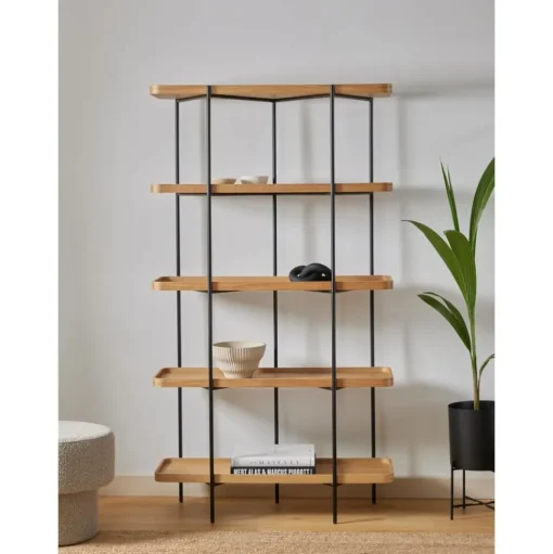 Libreria Grande In Legno Con Struttura In Metallo Renee