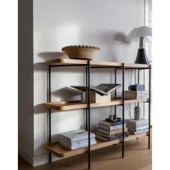 Libreria In Legno Con Struttura In Metallo Renee