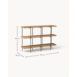Libreria In Legno Con Struttura In Metallo Renee