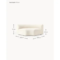 Modulo Angolare Curvo In Boucle Sofia