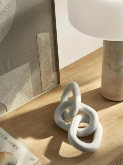 Oggetto Decorativo In Marmo Bianco Milena