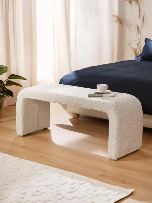 Panca Moderna Imbottita In Boucle Penelope