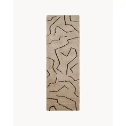Passatoia A Pelo Lungo Color Taupe Taftata A Mano Davin
