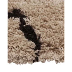 Passatoia A Pelo Lungo Color Taupe Taftata A Mano Davin