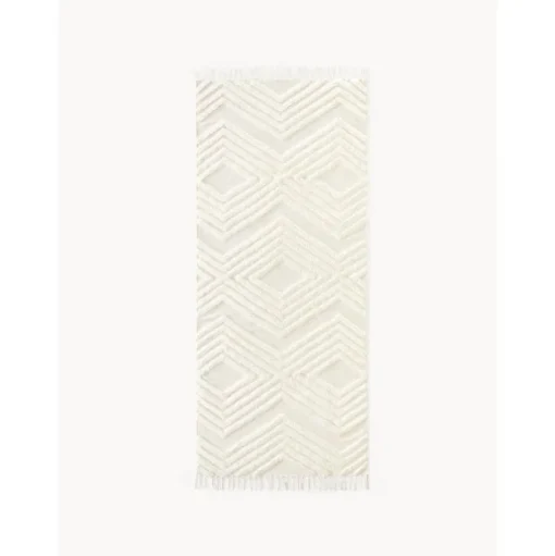 Passatoia In Cotone Tessuta A Mano Con Struttura In Rilievo Ziggy