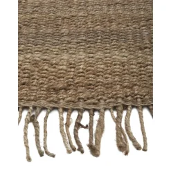 Passatoia In Juta Con Frange Taftata A Mano Naturals
