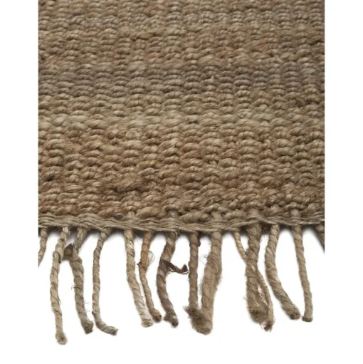 Passatoia In Juta Con Frange Taftata A Mano Naturals