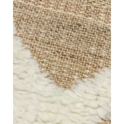 Passatoia In Juta Intrecciata A Mano Beige/Bianco Crema Malea