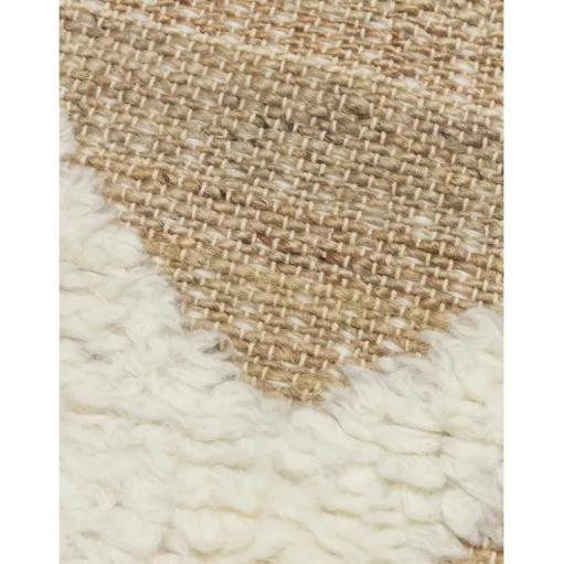 Passatoia In Juta Intrecciata A Mano Beige/Bianco Crema Malea