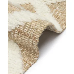 Passatoia In Juta Intrecciata A Mano Beige/Bianco Crema Malea