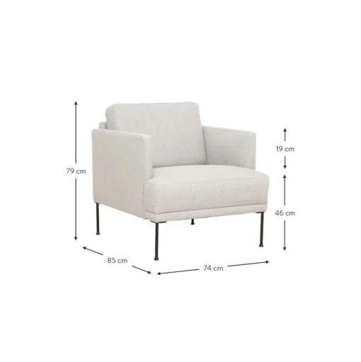 Poltrona Con Gambe In Metallo Fluente