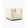 Poltrona In Boucle Con Piedini In Legno Antonio