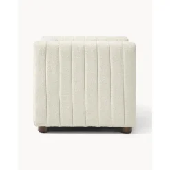 Poltrona In Boucle Con Piedini In Legno Antonio