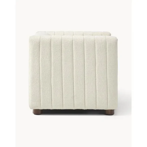 Poltrona In Boucle Con Piedini In Legno Antonio